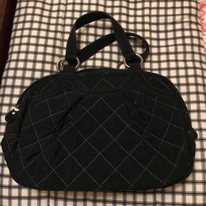 Vera Bradley Handbag Black Quilted  EUC